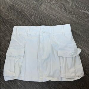 Women's White Cargo Shorts